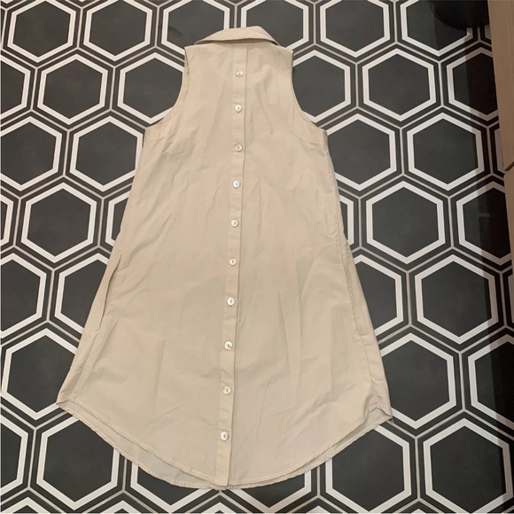 $310 FINLEY size XS Audio Techno Blend Parachute SAND  Swing Dress Shirt Dress - Picture 7 of 7